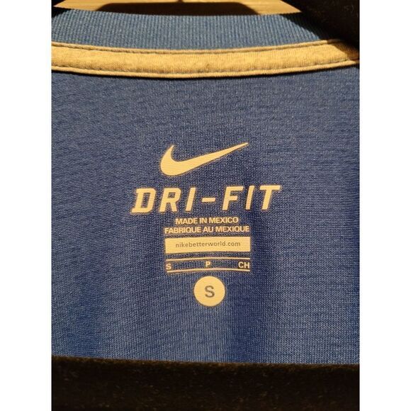 Nike Royal Blue Dri-Fit Short Sleeve Shirt- Size S - Picture 3 of 4